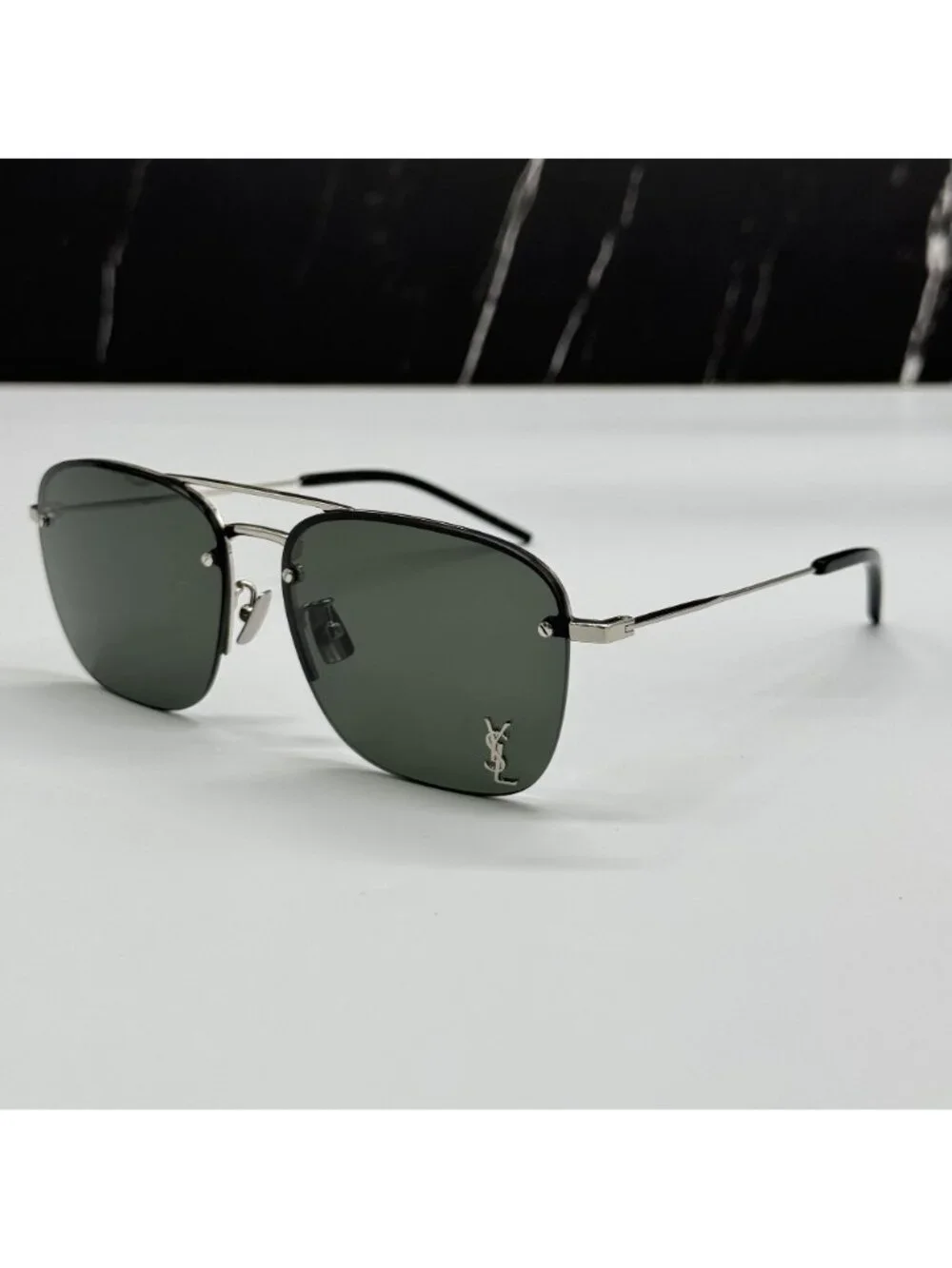 Saint Laurent SL309M 006 Unisex Pilot Frame Sunglasses